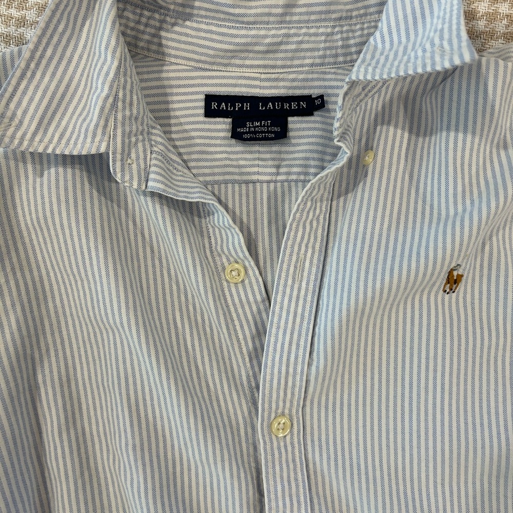 Ralph Lauren Button Down - Blue Strip